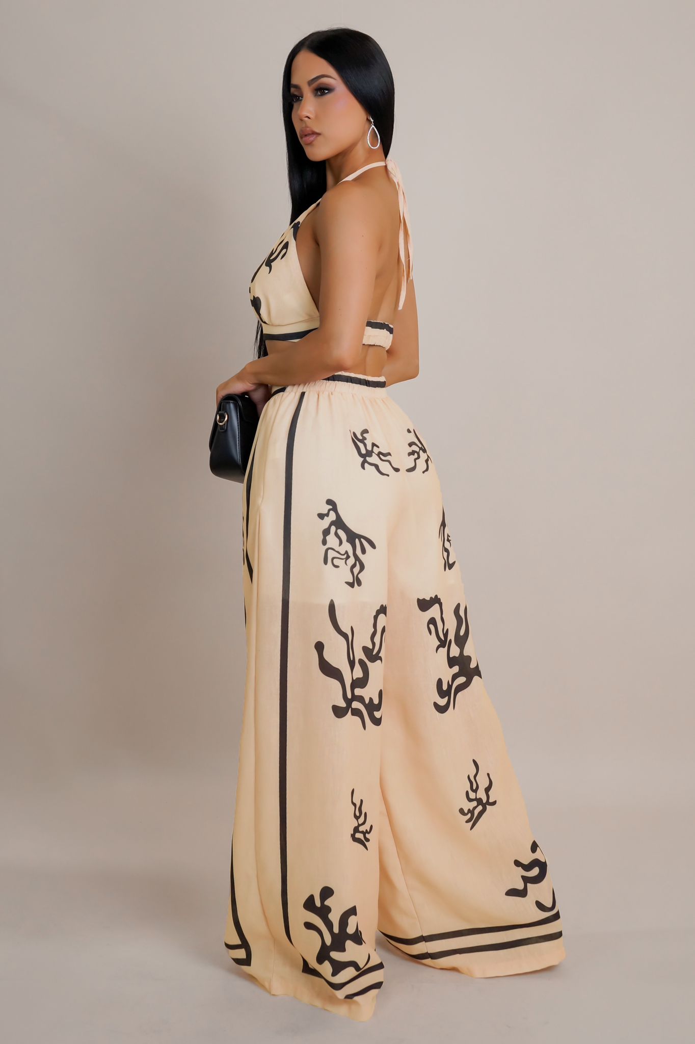 HALTER BIKINI TOP PANT SETS